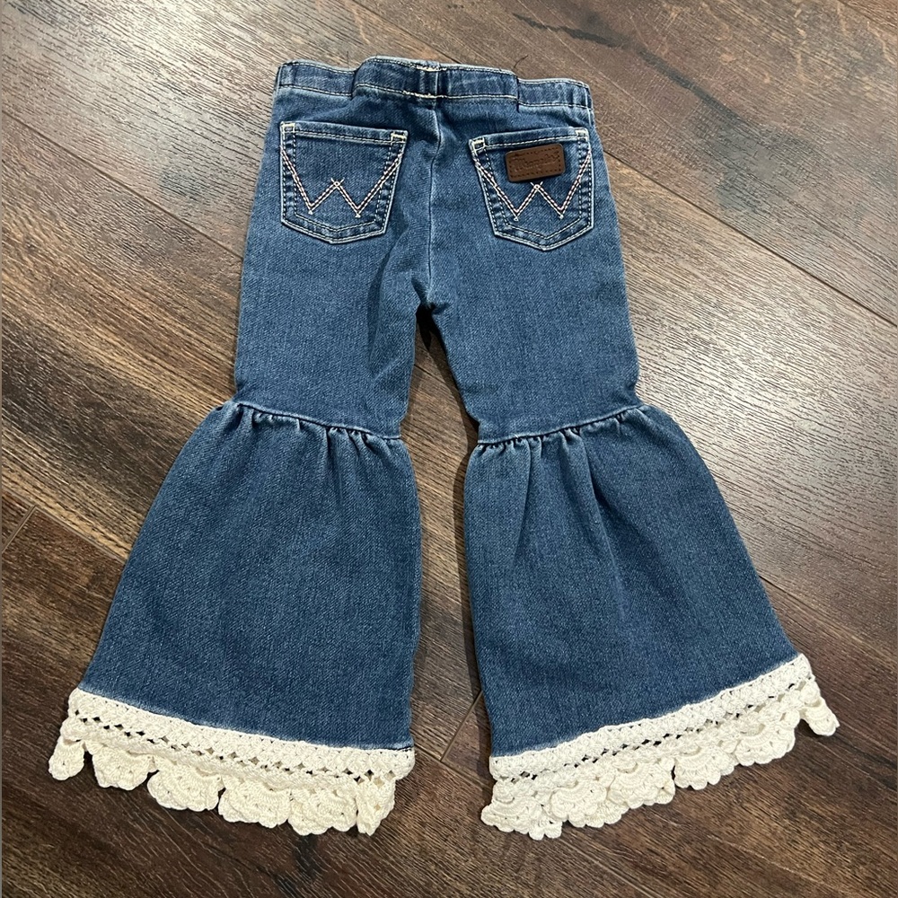 18M Girls Wrangler Jeans with Lace on Bottom!